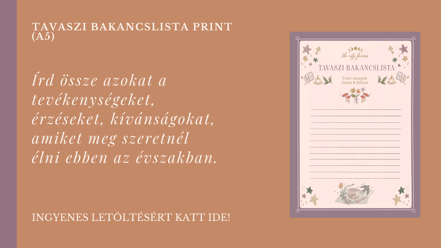 Tavaszi Bakancslista